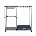Rolling Floor-Standing Broom & Mop Storage Rack with Wheels