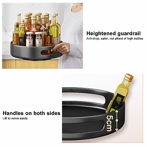 Metal Revolving Spice Rack - 11.8 inch Lazy Susan Turntable Organize r- Kitchen Turntable Storage Food Bins Container for Pantry, Counter top (Color : Pink)