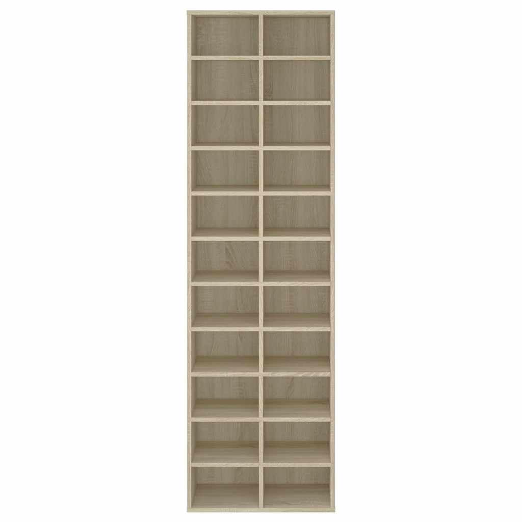 HKPWRBFG Shoe Cabinet, Engineered Wood Storage Rack, 22-Shelf Sonoma Oak
