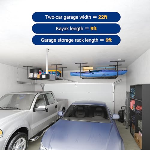 Adjustable 4x8 Overhead Garage Storage Rack System
