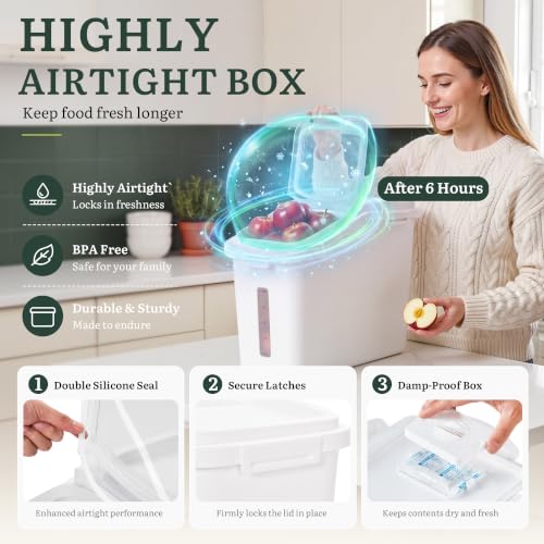 11.4-Gallon Rolling Flour & Rice Storage Bin with Scoop