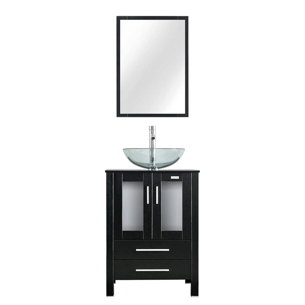 eclife Modern Bathroom Vanity Cabinet with Vessel Sink Combo (18+24)