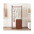 AEYSD-456 Adjustable Garment Rack Coat Rack Floor Solid Wood Chinese Style High-end Storage Clothes Rack Drawer Multi-Function Hanger Standing Hanger