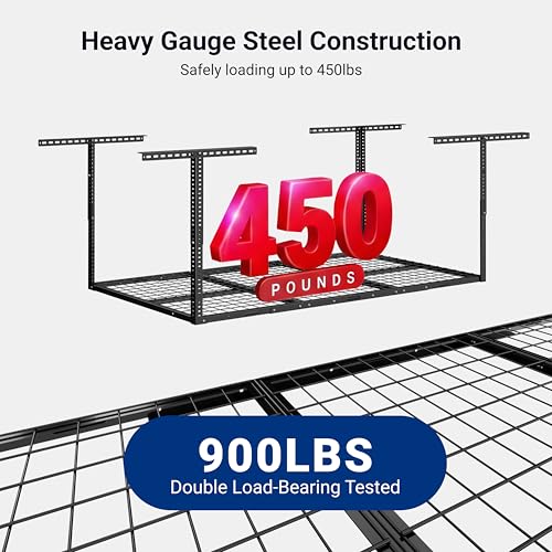 Adjustable 4x8 Overhead Garage Storage Rack System