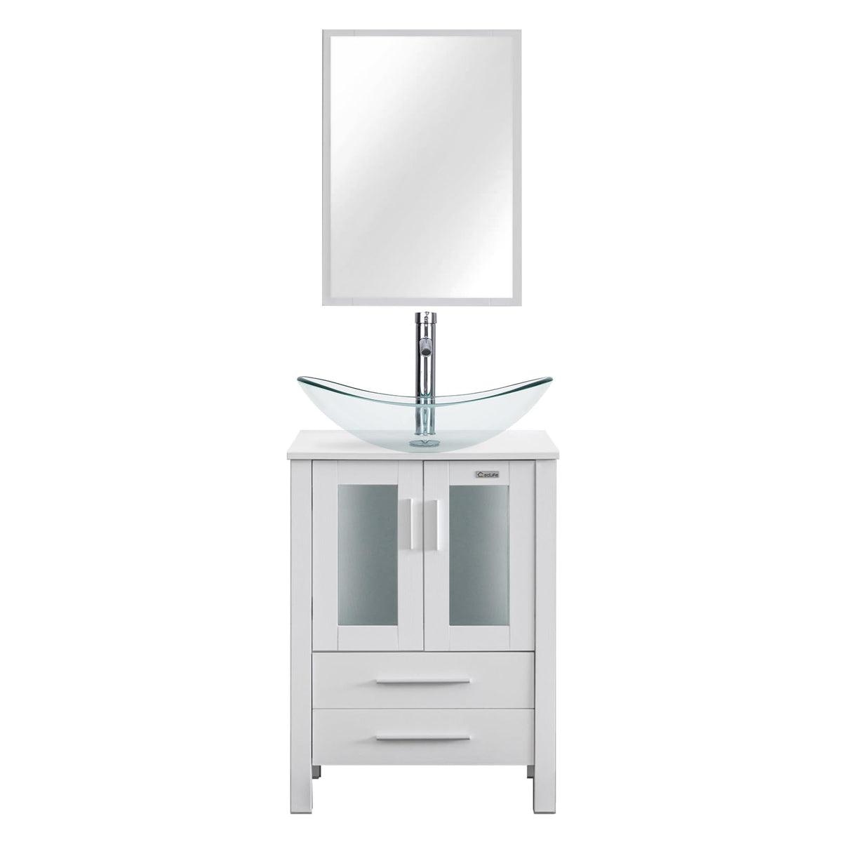 eclife Modern Bathroom Vanity Cabinet with Vessel Sink Combo (18+24)
