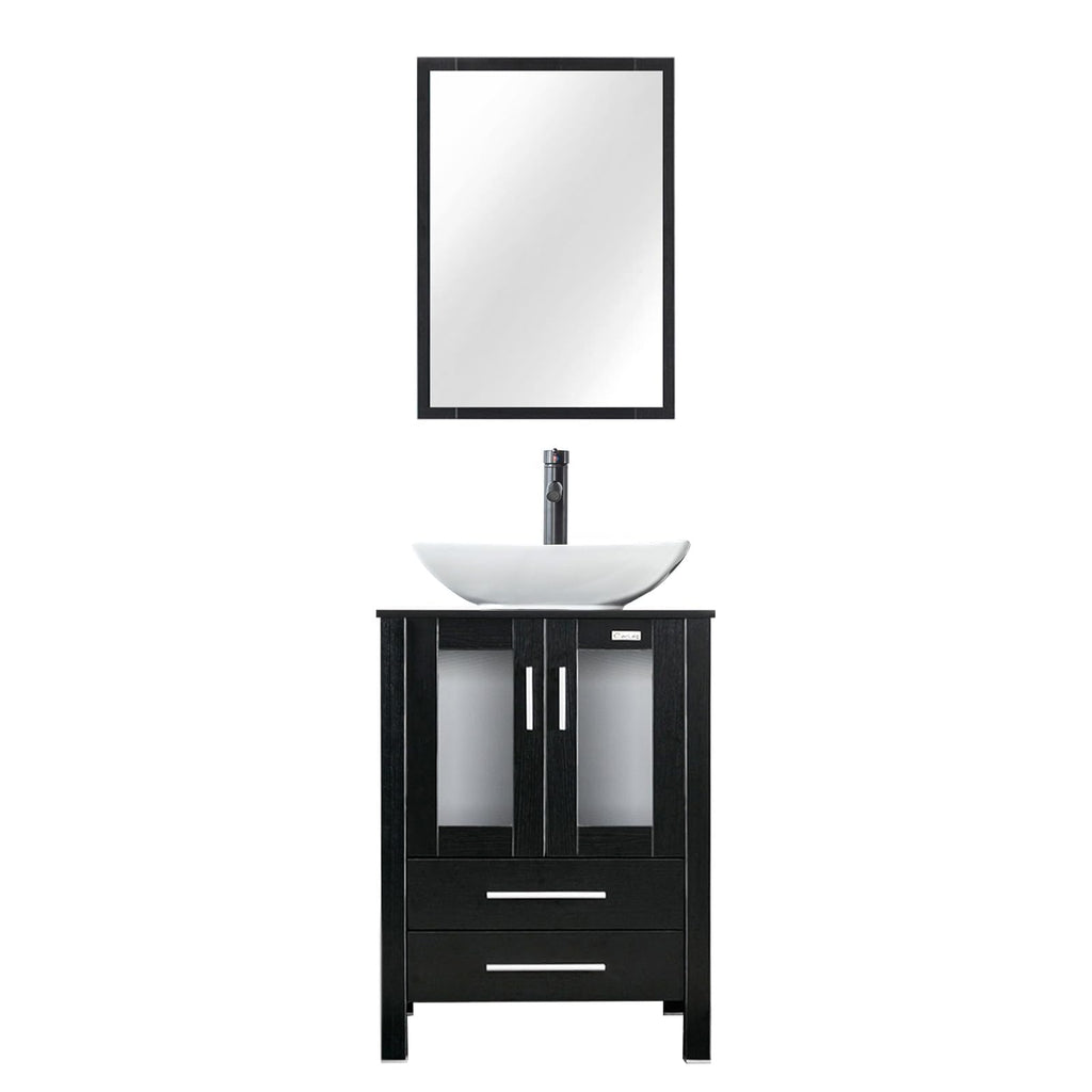 eclife Modern Bathroom Vanity Cabinet with Vessel Sink Combo (18+24)
