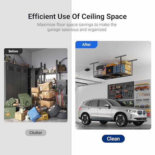 Adjustable 4x8 Overhead Garage Storage Rack System