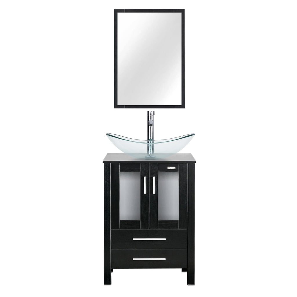 eclife Modern Bathroom Vanity Cabinet with Vessel Sink Combo (18+24)