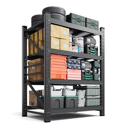 Heavy-Duty 4-Tier Adjustable Garage Storage Shelving Unit