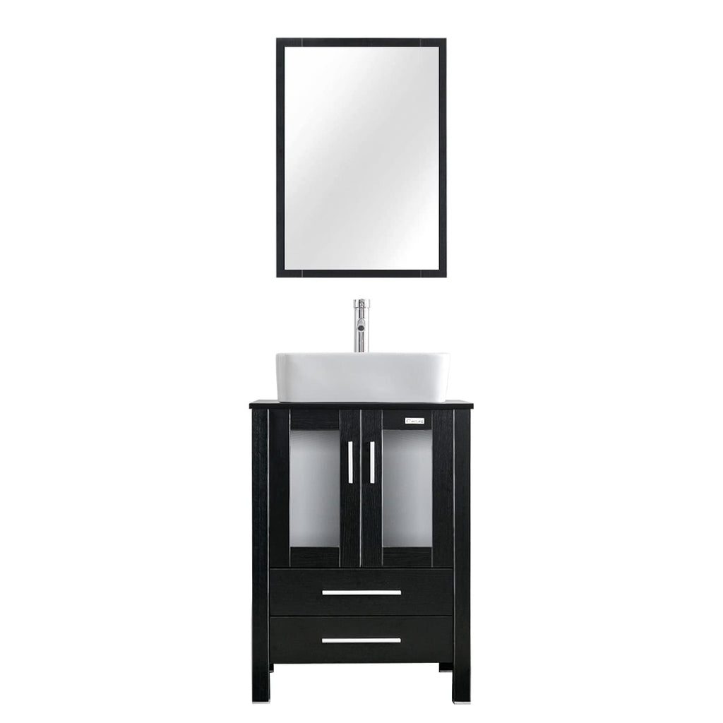 eclife Modern Bathroom Vanity Cabinet with Vessel Sink Combo (18+24)