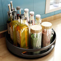 Metal Revolving Spice Rack - 11.8 inch Lazy Susan Turntable Organize r- Kitchen Turntable Storage Food Bins Container for Pantry, Counter top (Color : Pink)