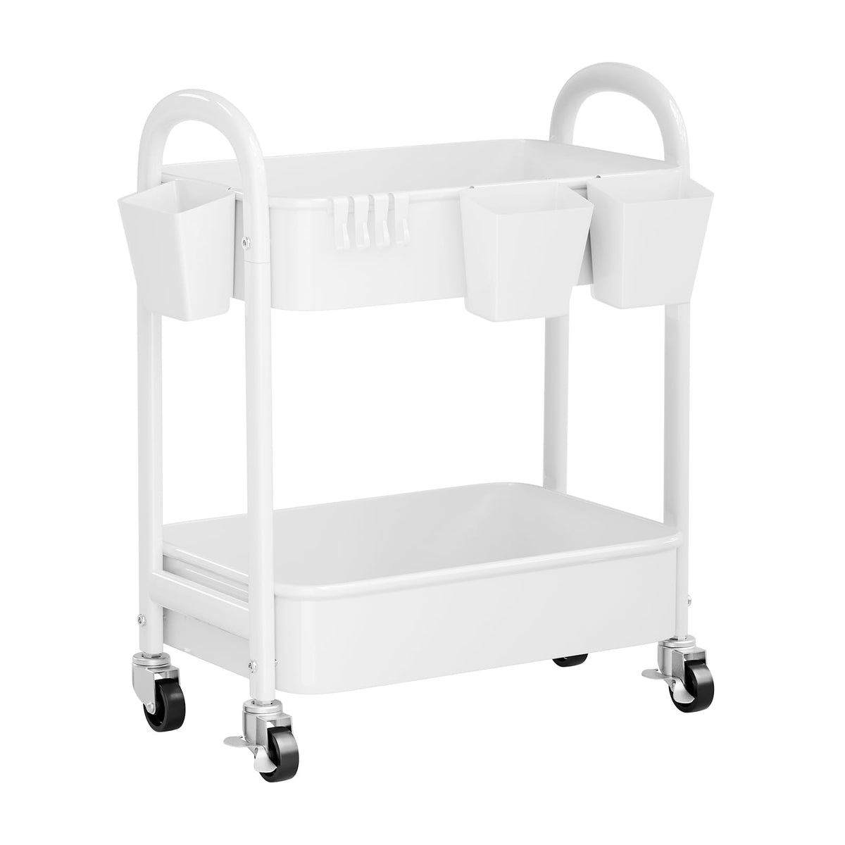 3-Tier Heavy-Duty Rolling Utility Cart with Locking Wheels