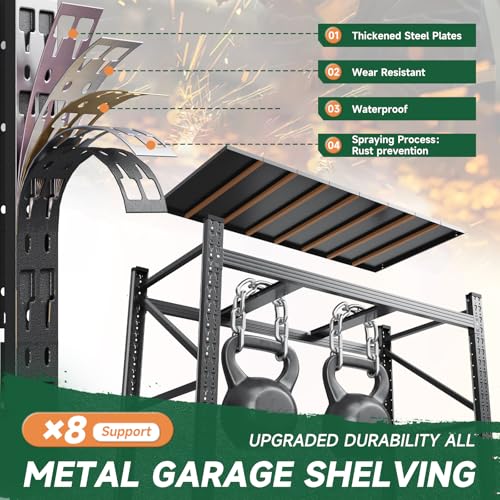 Heavy-Duty 4-Tier Adjustable Garage Storage Shelving Unit
