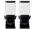 2-Pack 5L Black Kitchen Storage Containers with Lids