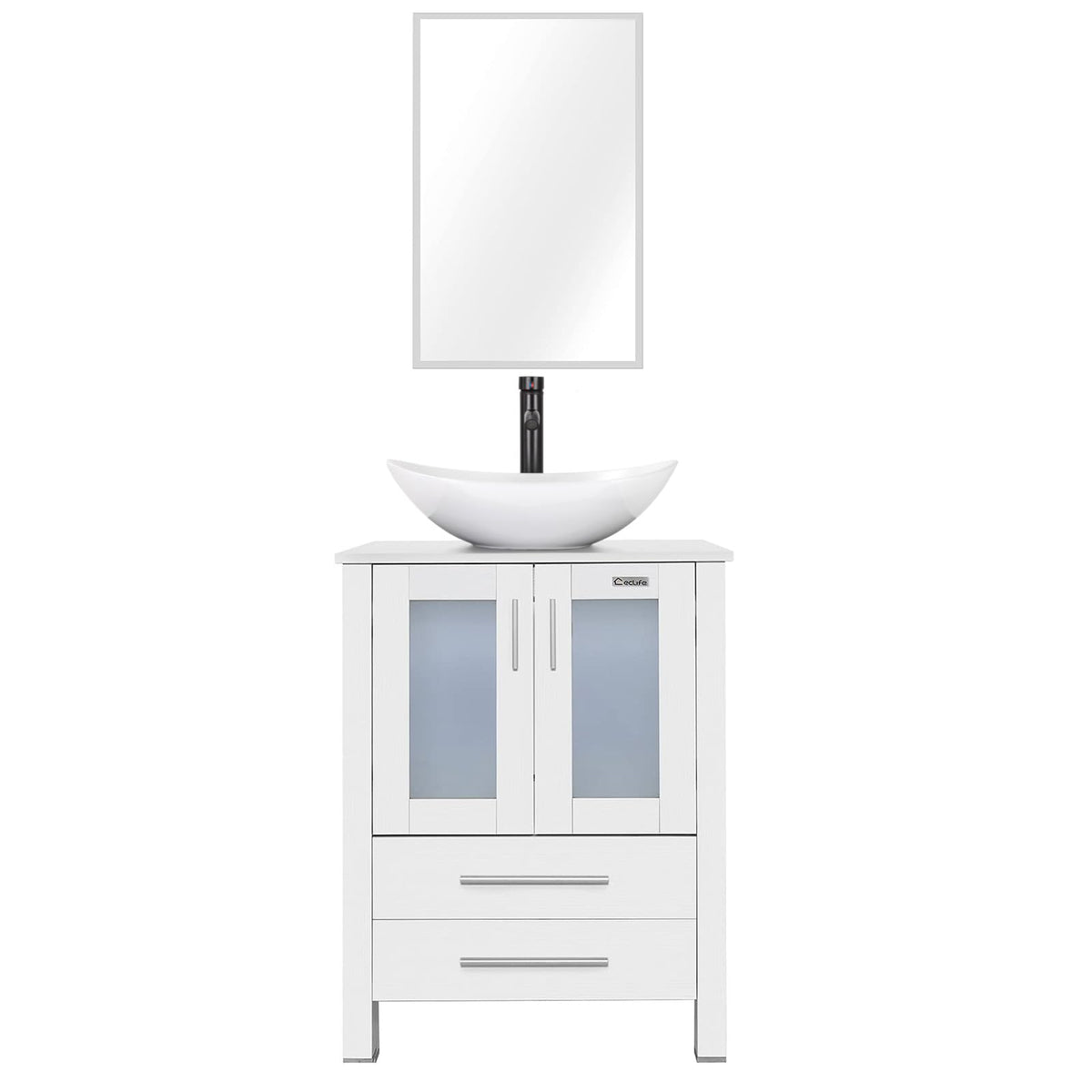 eclife Modern Bathroom Vanity Cabinet with Vessel Sink Combo (18+24)