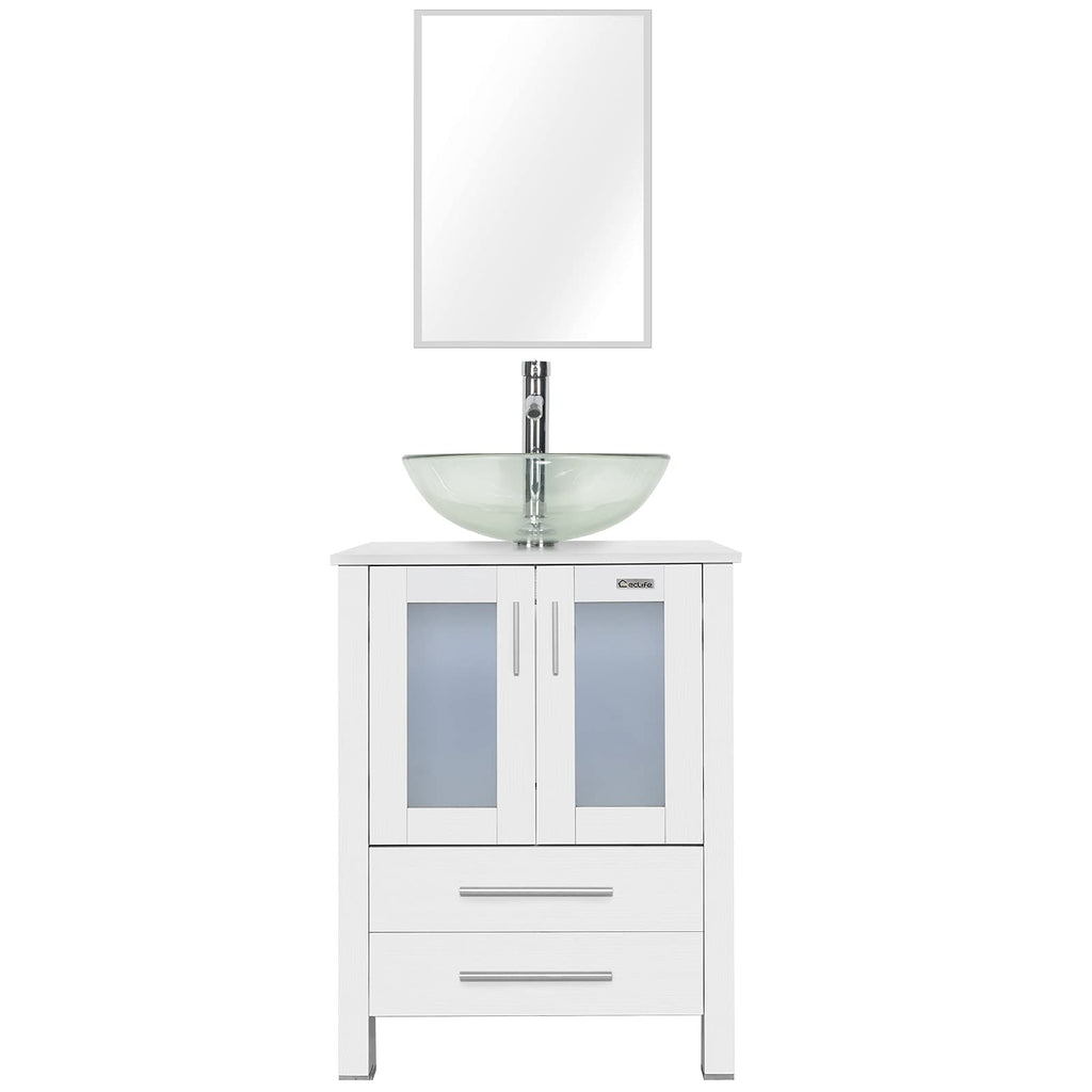 eclife Modern Bathroom Vanity Cabinet with Vessel Sink Combo (18+24)