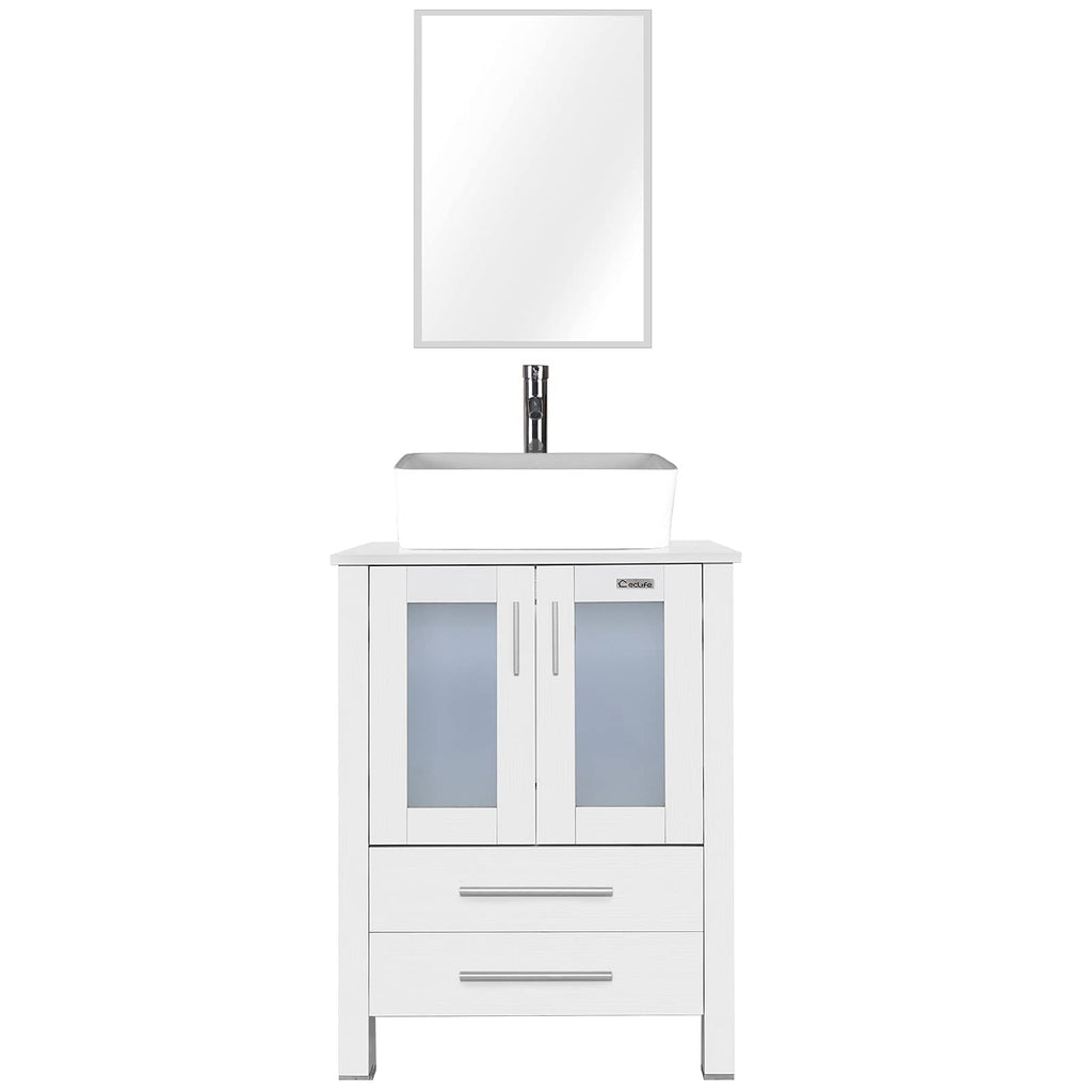 eclife Modern Bathroom Vanity Cabinet with Vessel Sink Combo (18+24)