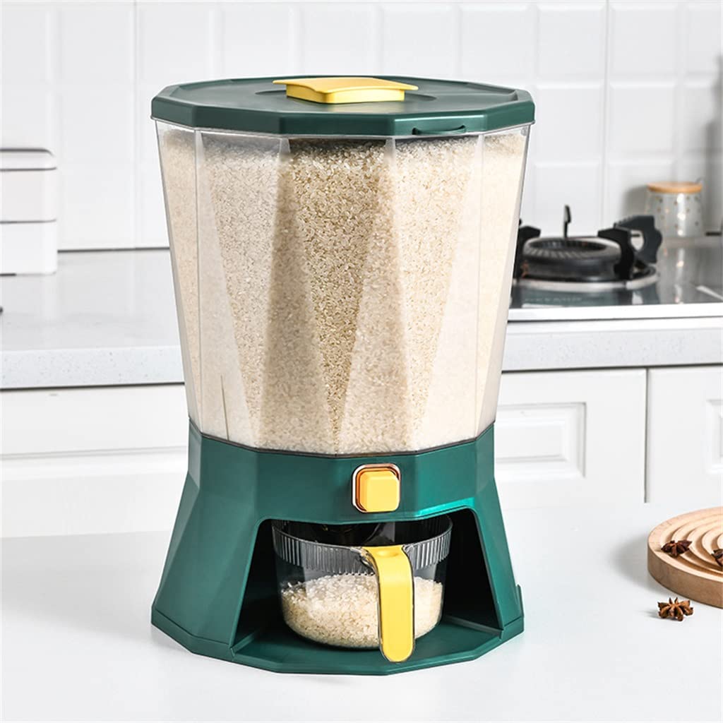 Rotating Automatic Grain & Cereal Dispenser Storage Bin
