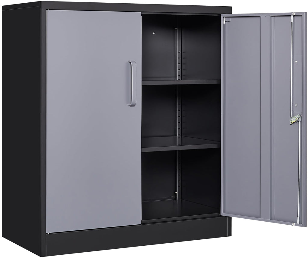 Heavy-Duty Metal Storage Cabinet with Adjustable Shelves