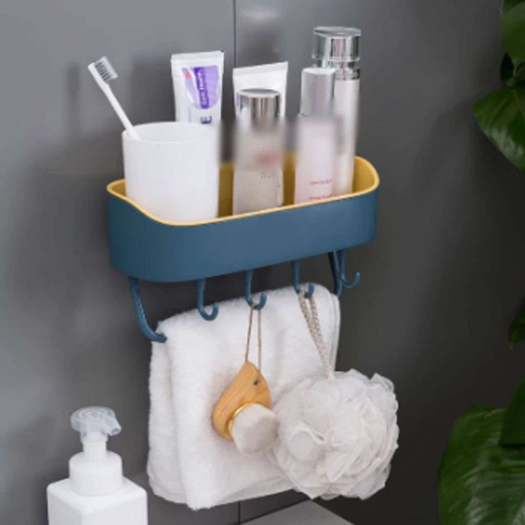Pot and Pan Organizer Bathroom Wall-Mounted Storage with Towel Rack Organizers Multifunction Shelf Kitchen Hook Organization Accessories