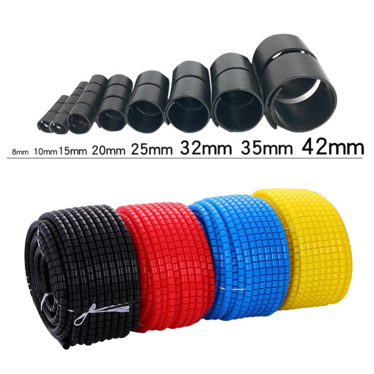 Multicolor Spiral Cable Protector Sleeves for Wire Management