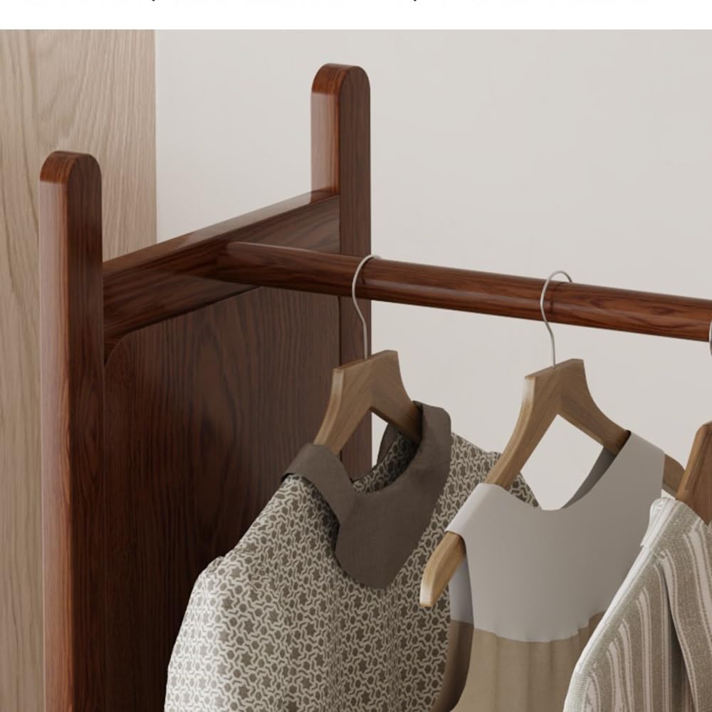 AEYSD-456 Adjustable Garment Rack Coat Rack Floor Solid Wood Chinese Style High-end Storage Clothes Rack Drawer Multi-Function Hanger Standing Hanger