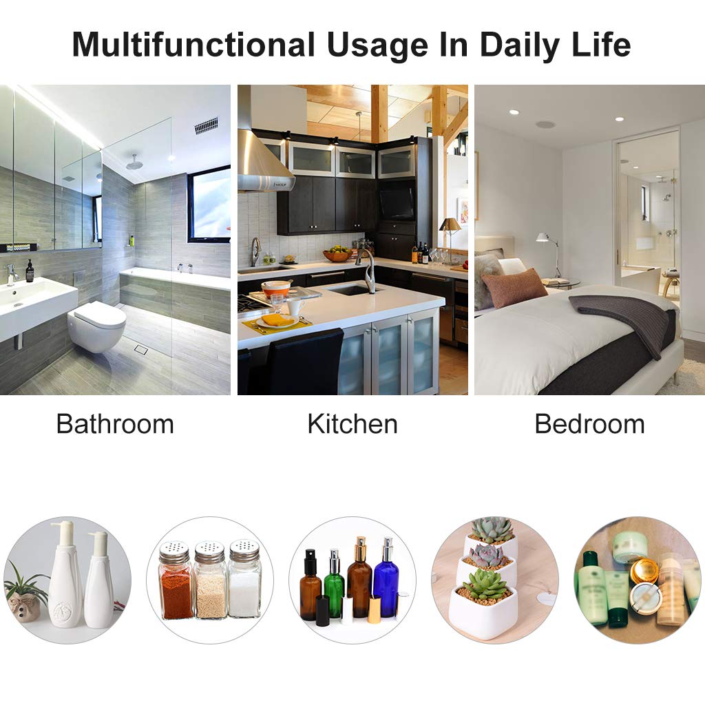 OwnMy Bathroom Shower Shelf - Stainless Steel Bath Kitchen Basket Caddy Rack, Metal Storage Floating Shelves Wall Mounted Corner Rectangular Shelf