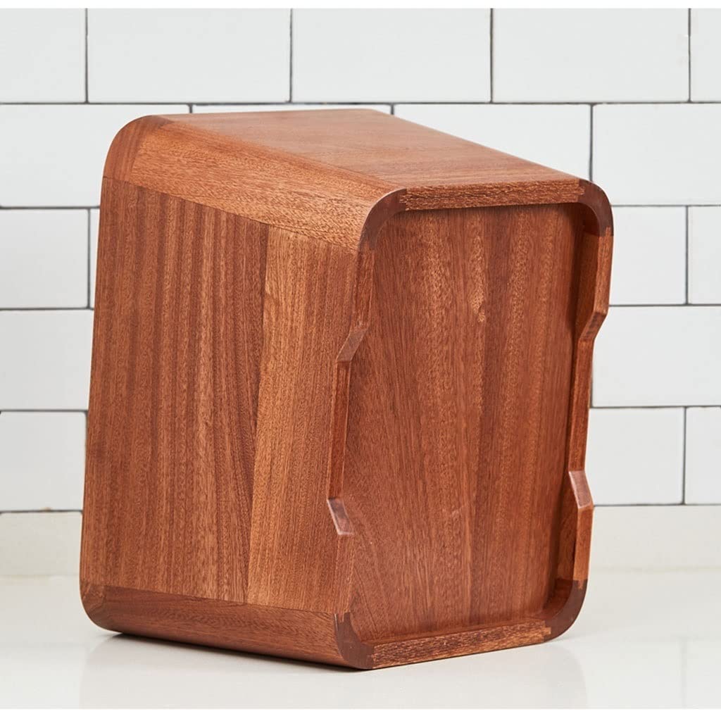 YIORYO 22 Lbs Rice Dispenser, Sealed Kitchen Food Container Cereal Dispensor, Wooden Food Storage Container Sliding Lid Rice Bucket for Cereal Grain Rice Dispenser Bucket