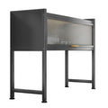 Dish Drying Rack Over The Sink - Multifunctional Countertop Microwave Rack with Flip Door Storage Cabinet for Family Use, Ideal for Kitchen and Living Room Organization
