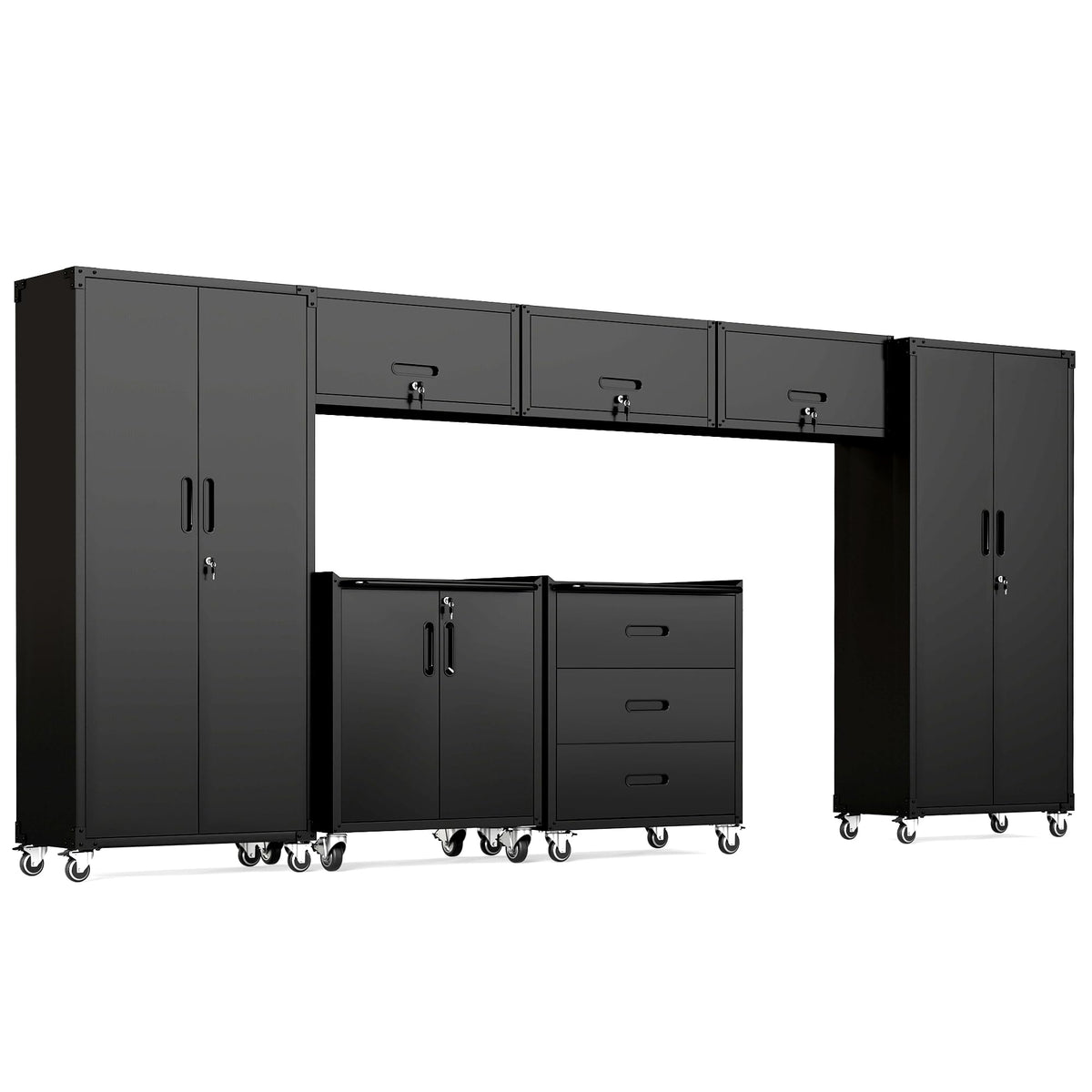 Heavy-Duty Modular Garage Cabinet & Tool Bench System