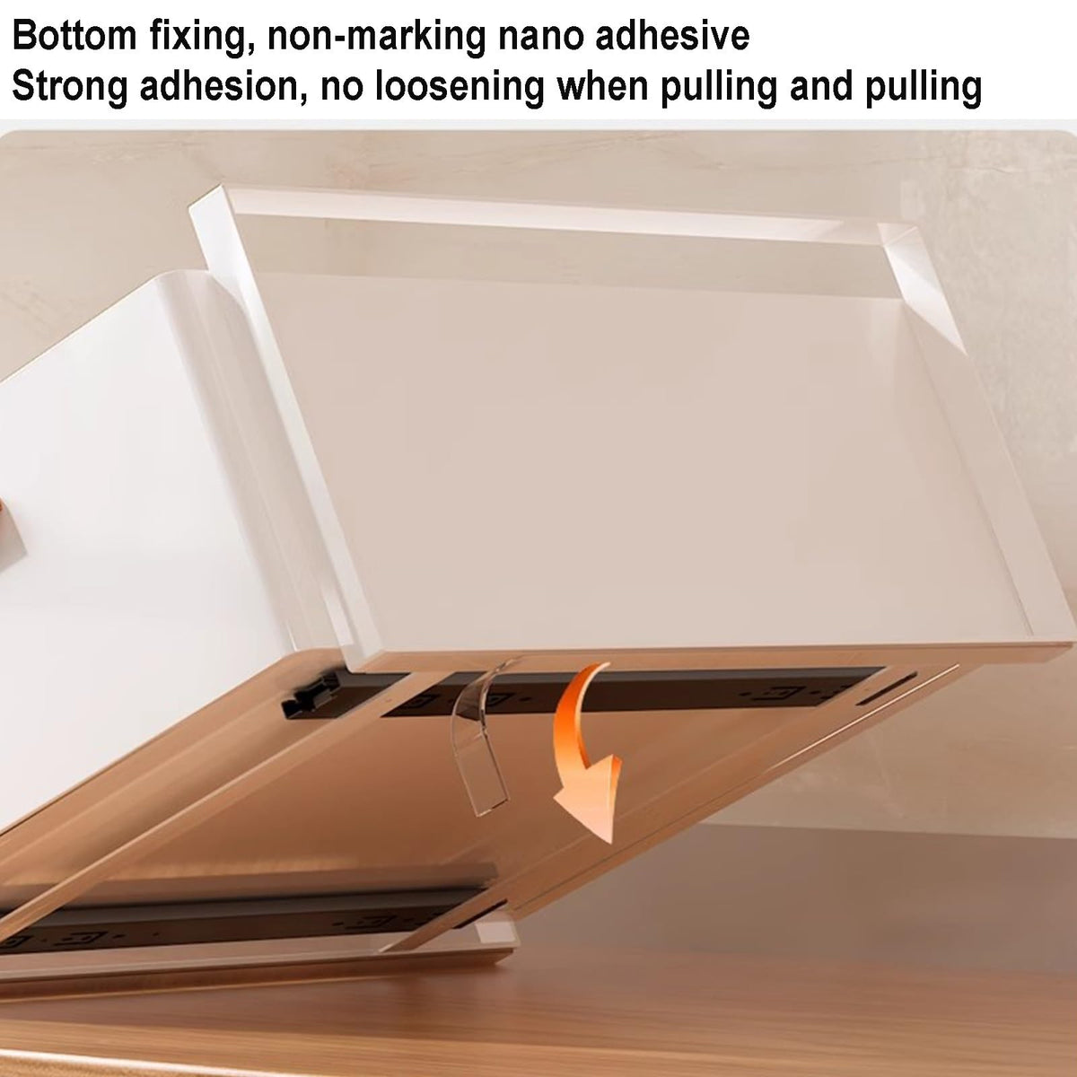 Under Sink Organizers And Storage, Undersink Sliding Basket Drawer 2 Tire Sliding Countertop Organizer For Kitchen Organization (Color : White, Size : 50x41x34.4cm)