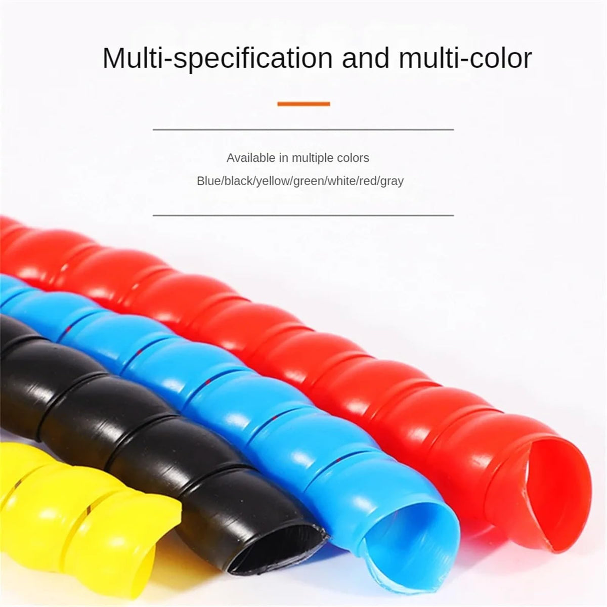 Multicolor Spiral Cable Management Sleeves for Cords