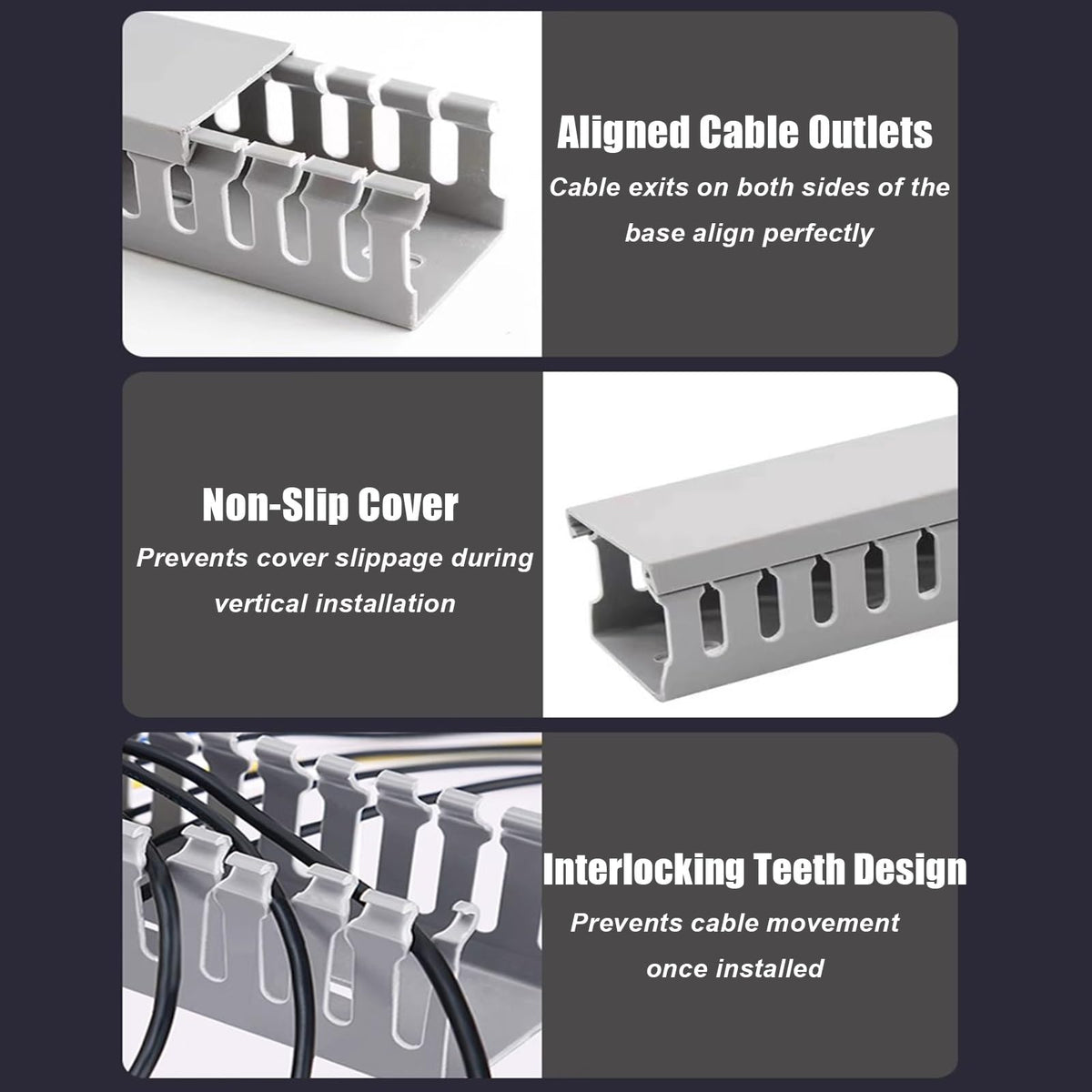 PVC Cord Cover Raceway for Wall & Under-Desk Cable Management
