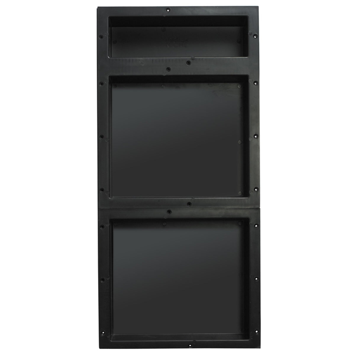 Redi Niche Triple Niche Recessed Shower Shelf- Black, Three Inner Shelves, 16-Inch Width x 34-Inch Height x 4-Inch Depth