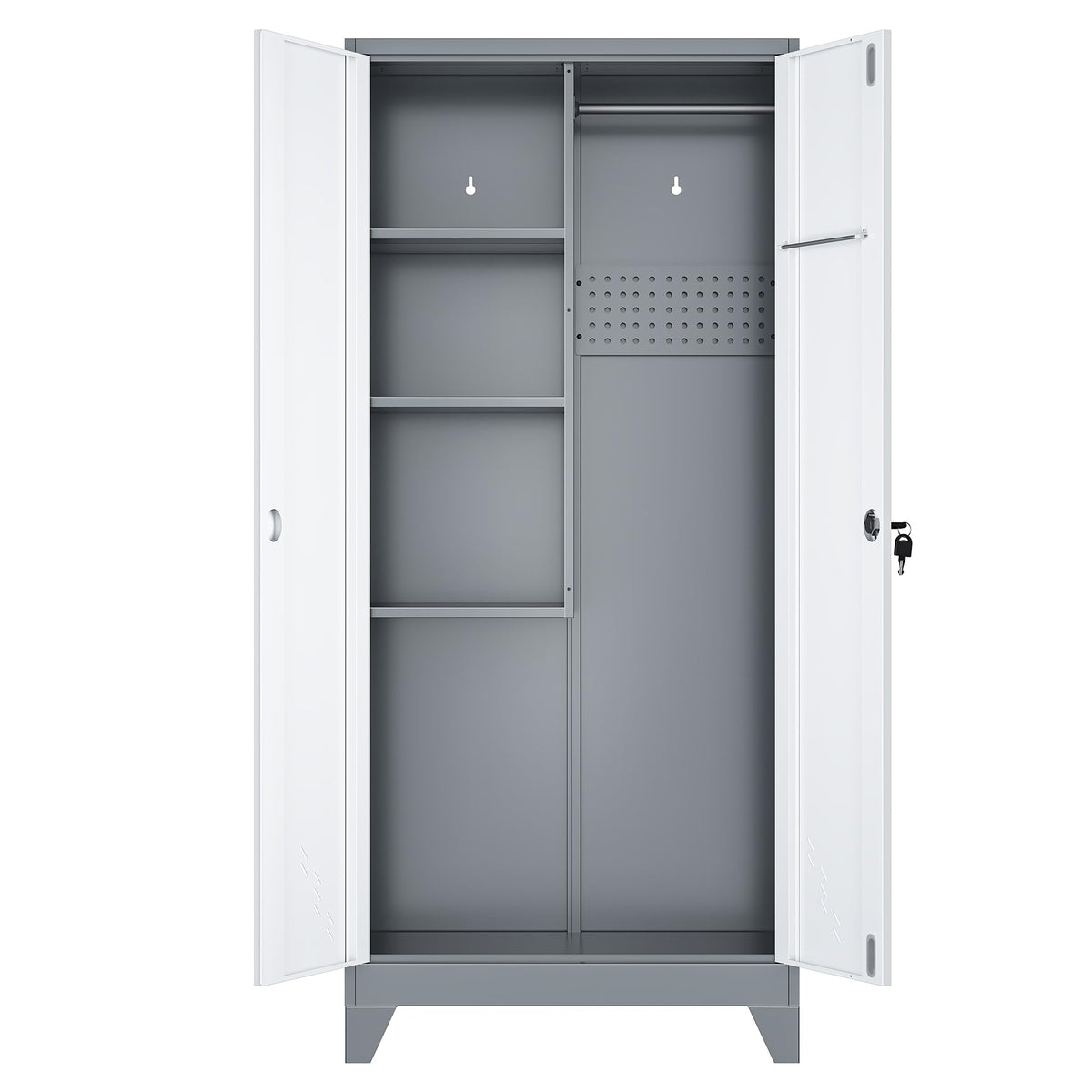 Freestanding Cleaning Supply Storage Cabinet for Home & Utility