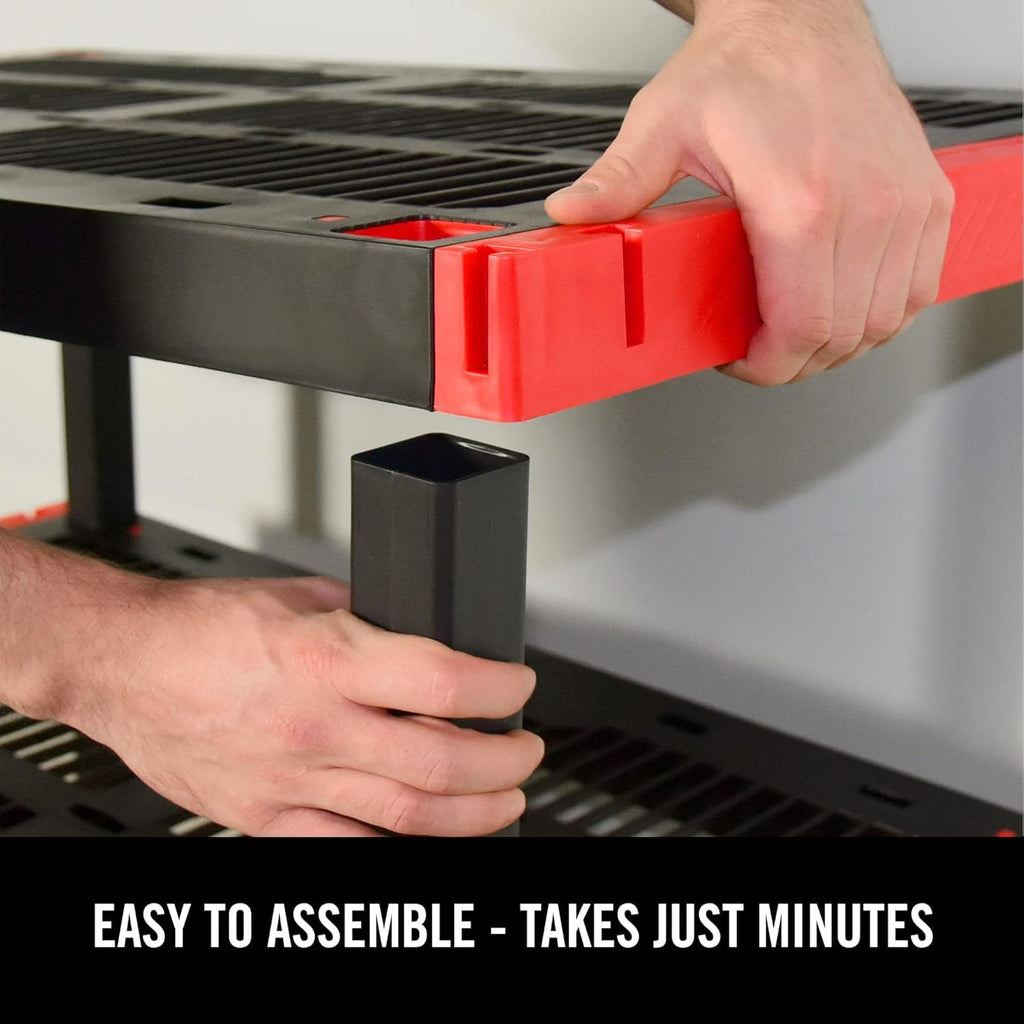 Heavy-Duty 4-Tier Garage Storage Rack, 200 lb/Shelf