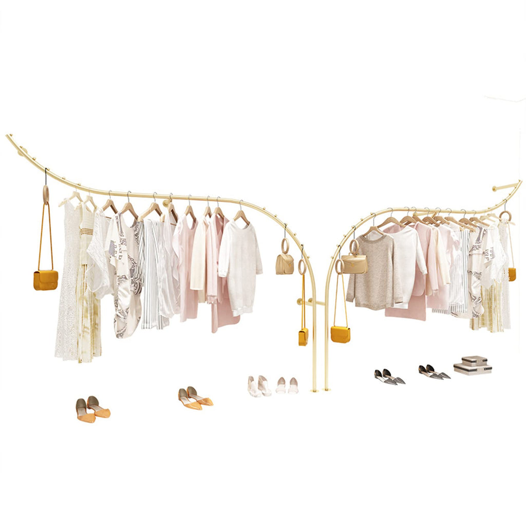 ZOCWJK Articles for Daily Use Creative Display Garment Racks in Children's Boutique Clothing Stores, Industrial Pipe Wall Mounted Clothes Hanging Shelves System, Retail (