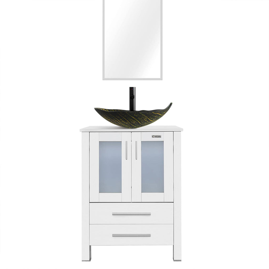 eclife Modern Bathroom Vanity Cabinet with Vessel Sink Combo (18+24)