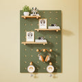 Wooden Wall Organizer Shelf Kit for Home Office - 24" W x 47" H (Brown) - Versatile Square Storage Solution for Crafting & Organizing