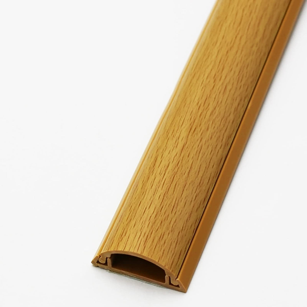 Wood Grain Cable Raceway for Desk & Wall Cord Management