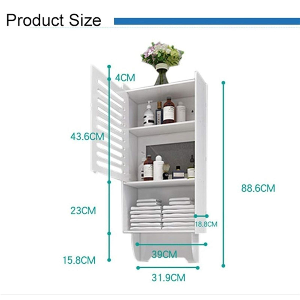 Waterproof Non-Perforated Bathroom Cabinet, The Shelf Above The Toilet, Bathroom Toilet Storage Cabinet Wall Hanging