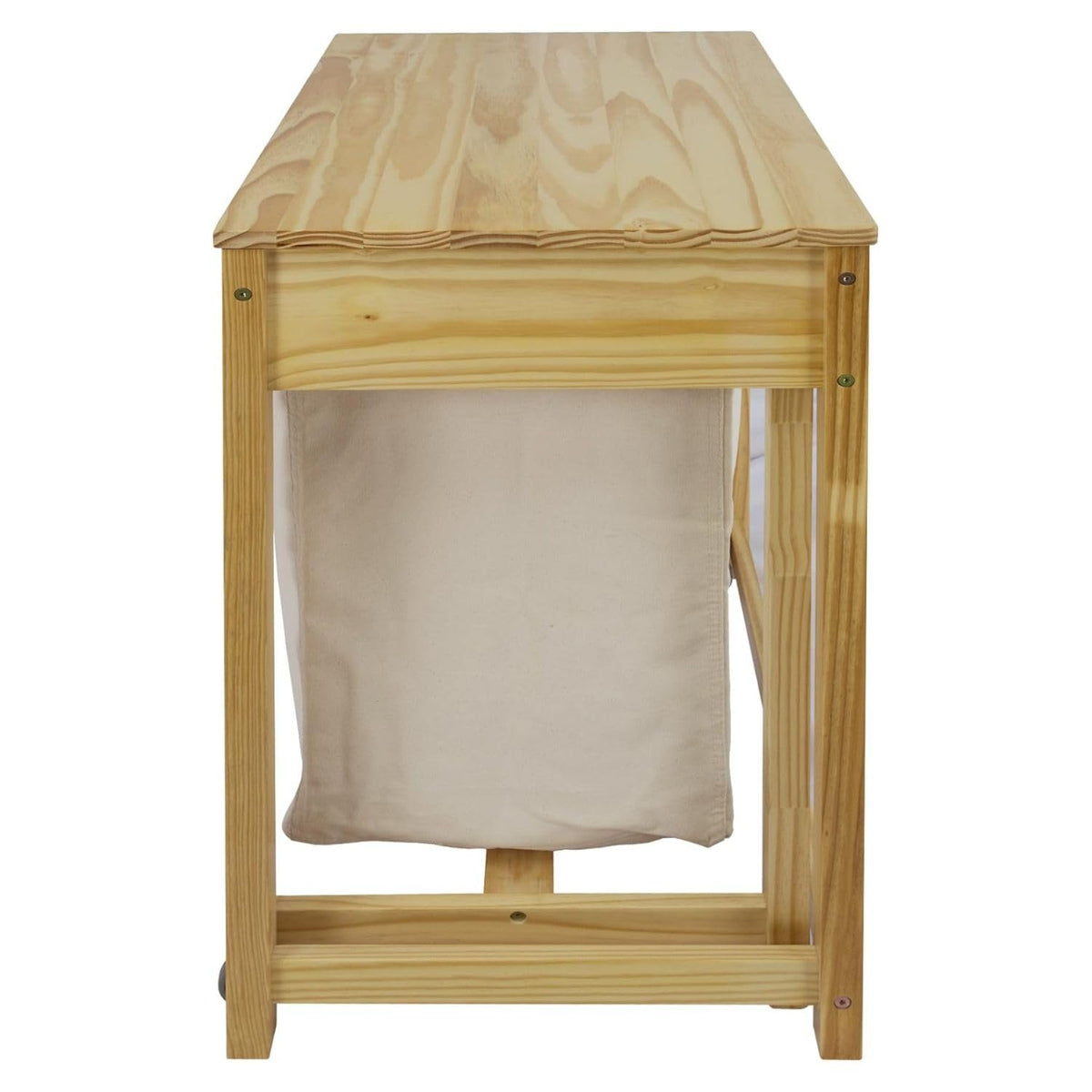 Oakestry Eco Home Laundry Prep Hamper Natural Solid Wood Clothes Organizer Compact Durable Stylish Laundry Room Storage Table Sustainable Modern Functional Sorting Basket Folding Table Space Saving