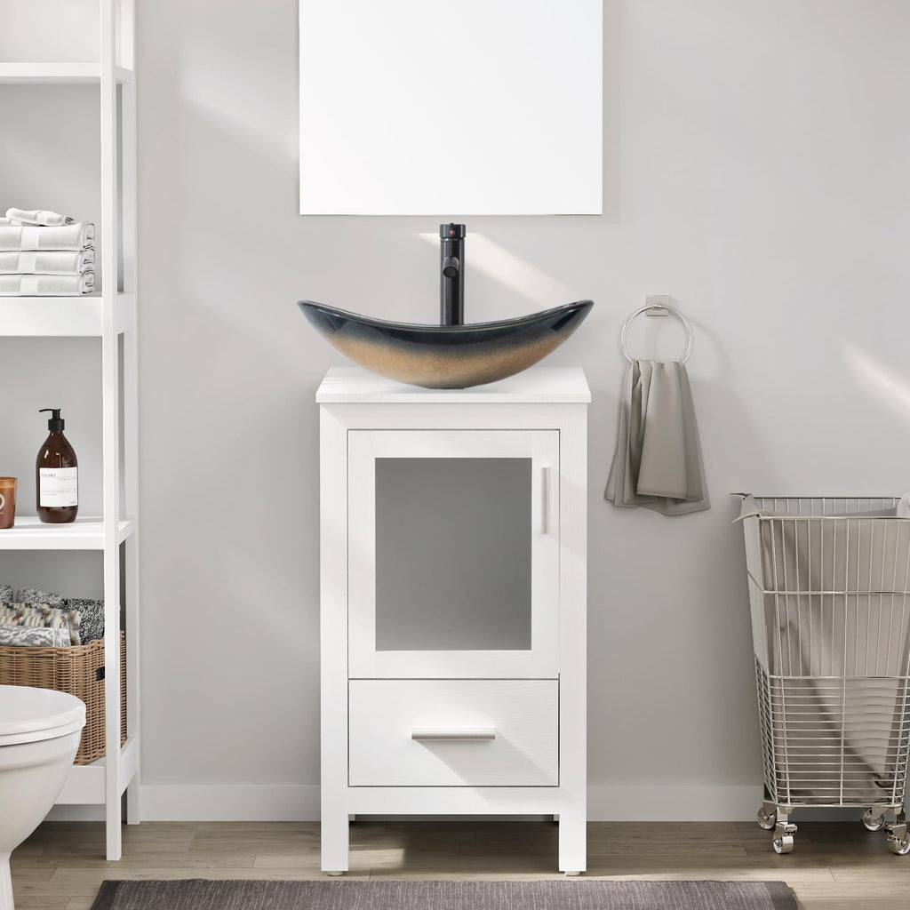 eclife Modern Bathroom Vanity Cabinet with Vessel Sink Combo (18+24)