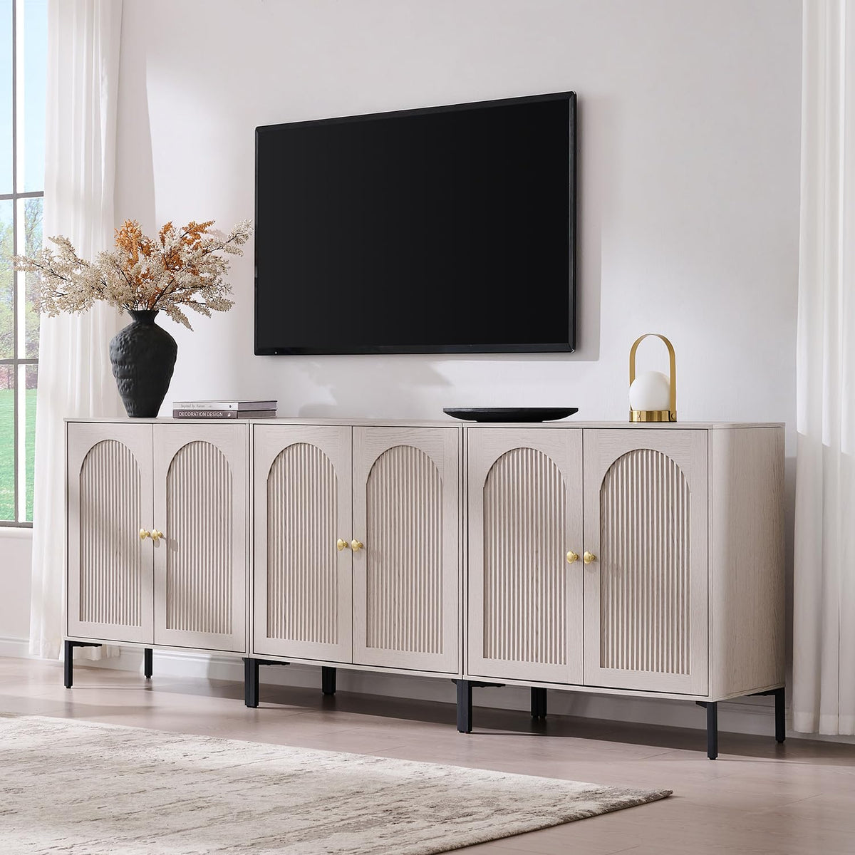 Modern Buffet Storage Cabinet with Spacious Interior