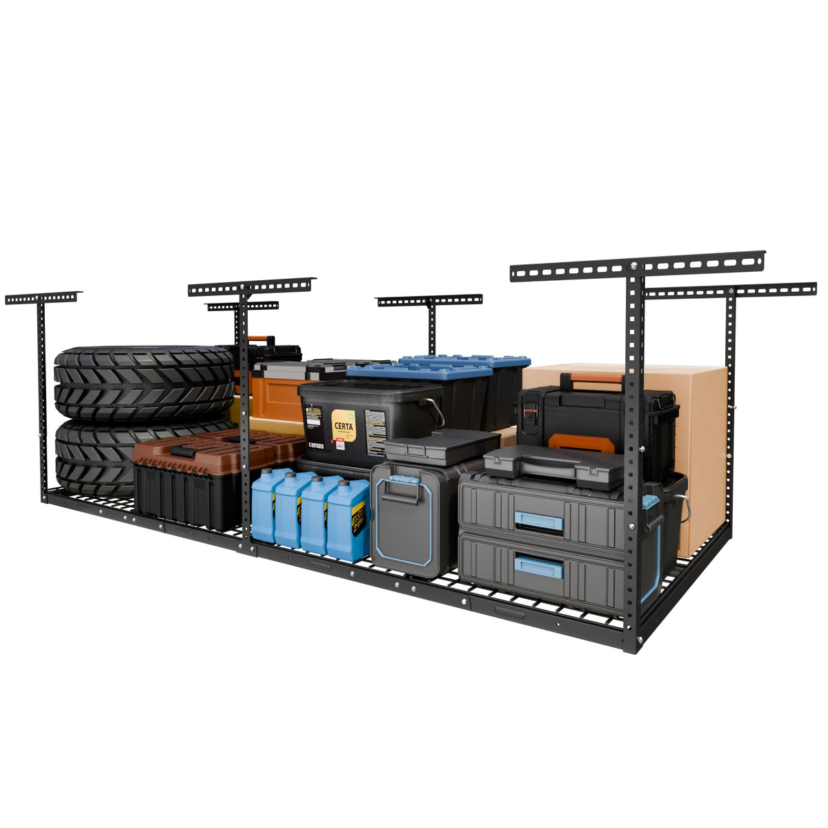 Adjustable 4x8 Overhead Garage Storage Rack System
