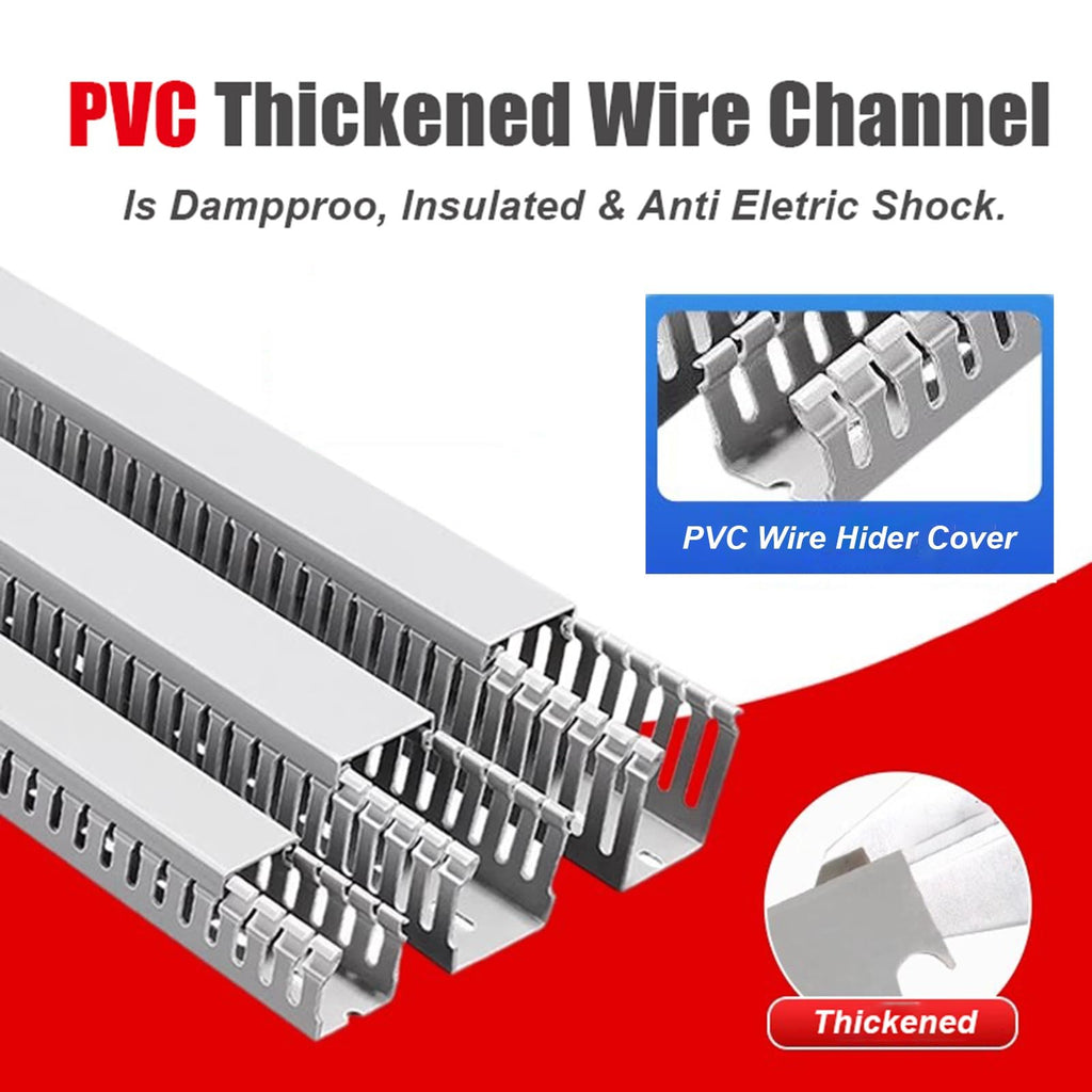 PVC Cord Cover Raceway for Wall & Under-Desk Cable Management