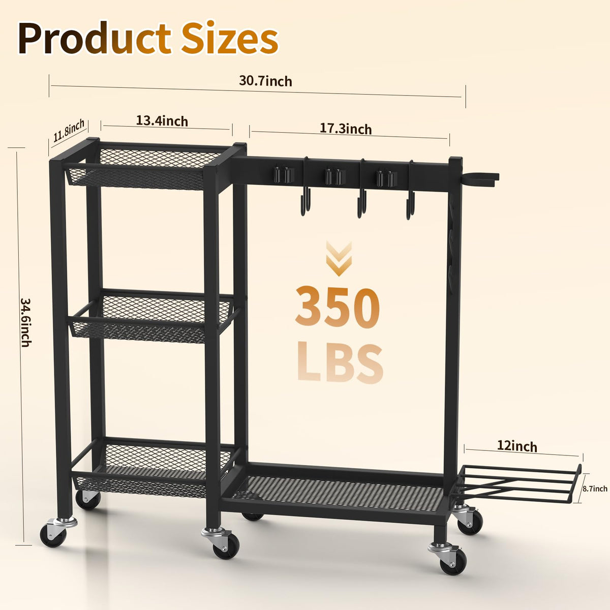 Large-Capacity Broom & Cleaning Supply Storage Organizer