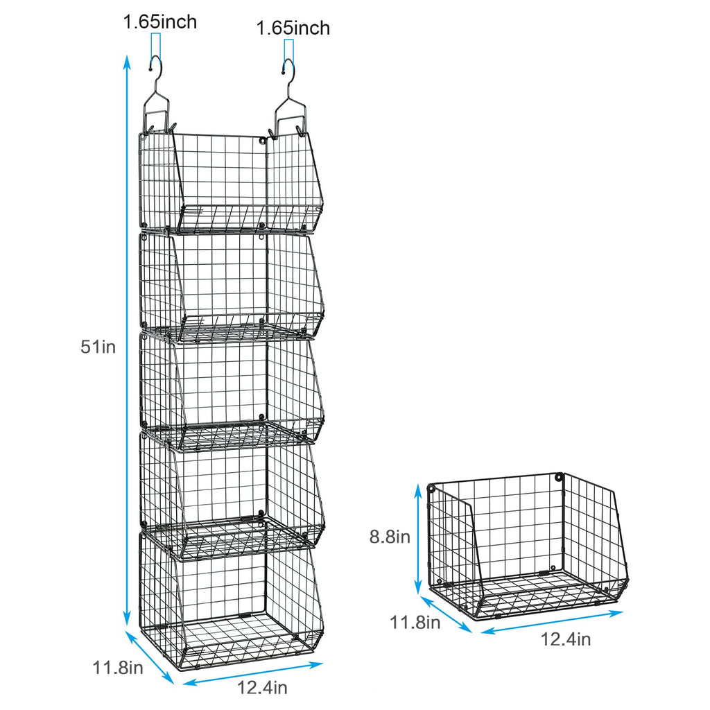 X-cosrack 5 Tier Closet Hanging Organizer