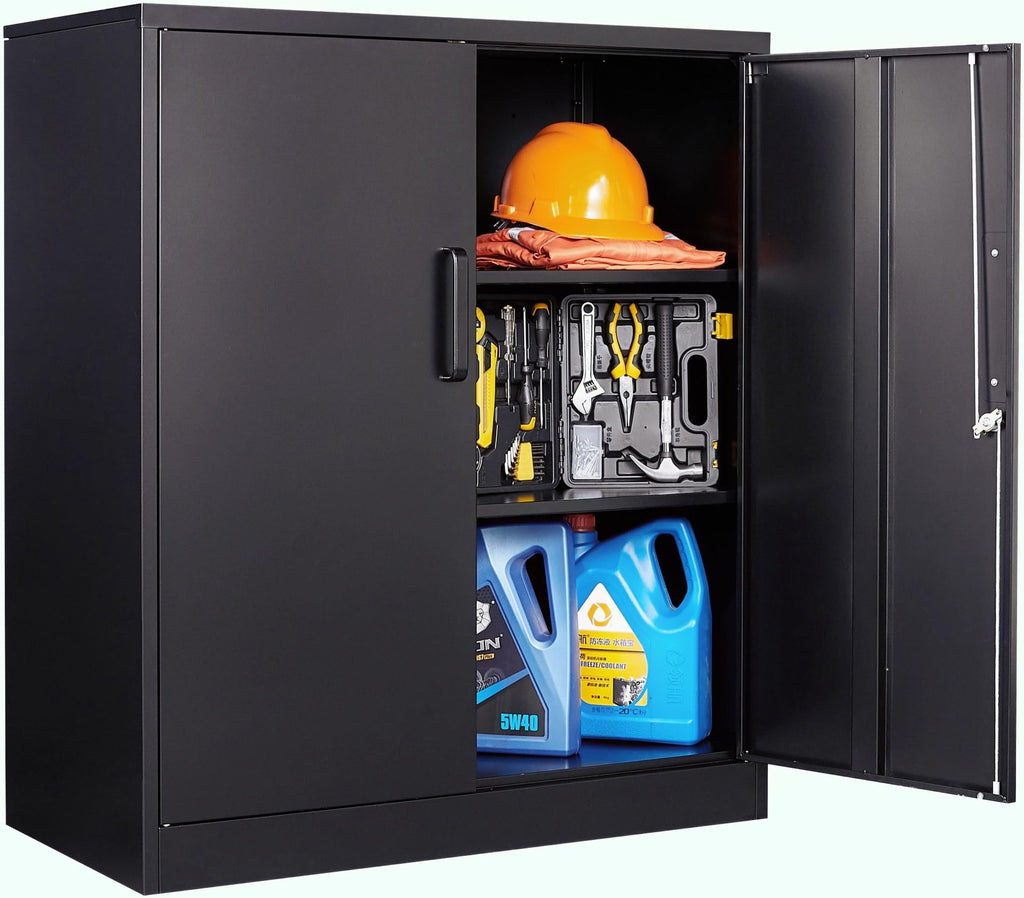 Heavy-Duty Metal Storage Cabinet with Adjustable Shelves