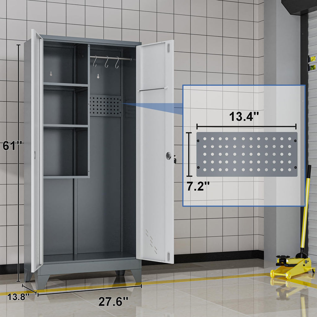 Freestanding Cleaning Supply Storage Cabinet for Home & Utility